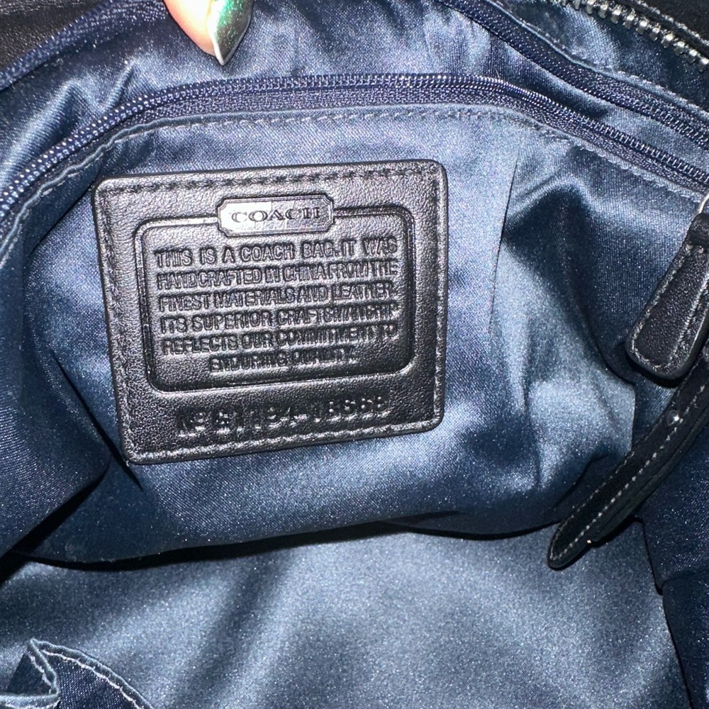 Vintage Coach Black Tote with Silver Chain Details - Picture 4 of 4